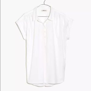 Madewell Central Popover Shirt in Eyelet White